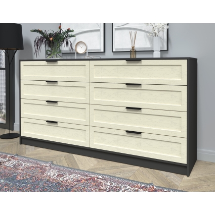 Kомод Тренд КТ-К197 (Антрацит ЛДСП/ Дуб снежный ЛМДФ) Ш1965 В1020 Г451 Kомод Тренд КТ-К197 (Антрацит ЛДСП/ Дуб снежный ЛМДФ) Ш1965 В1020 Г451